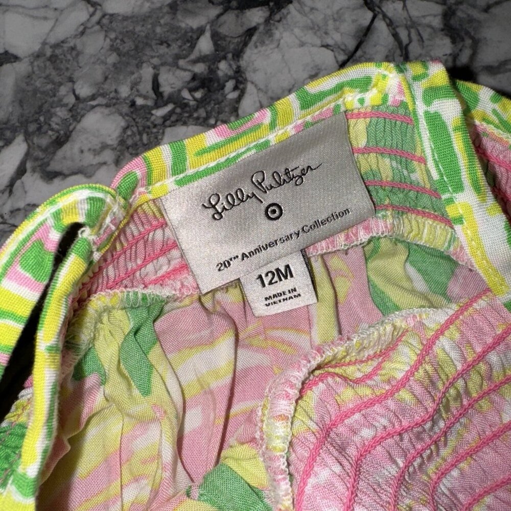 Lilly Pulitzer For Target 2015 Baby Girls 12 Months Dress Pink Green NEW - Picture 4 of 4